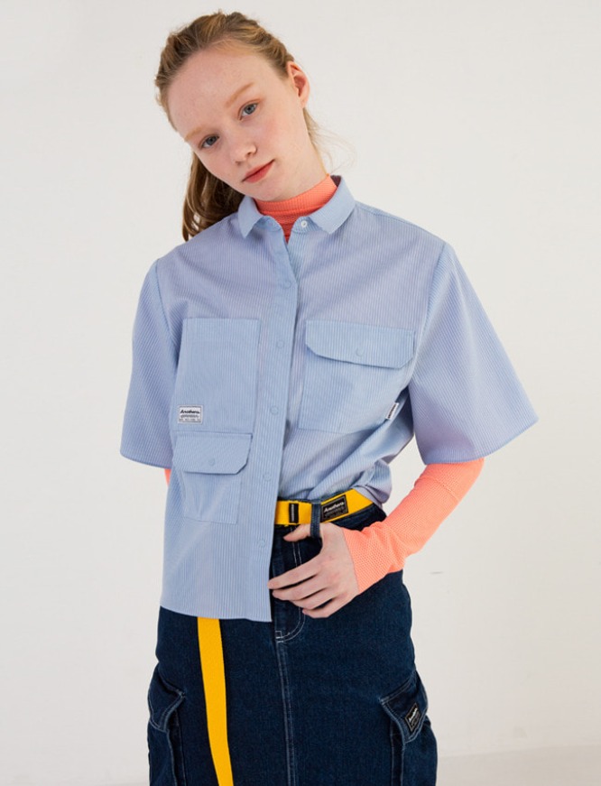 Stripe Pocket Shirt [Blue]